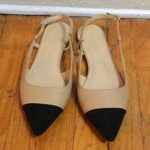 Saks Fifth Avenue back strap heels